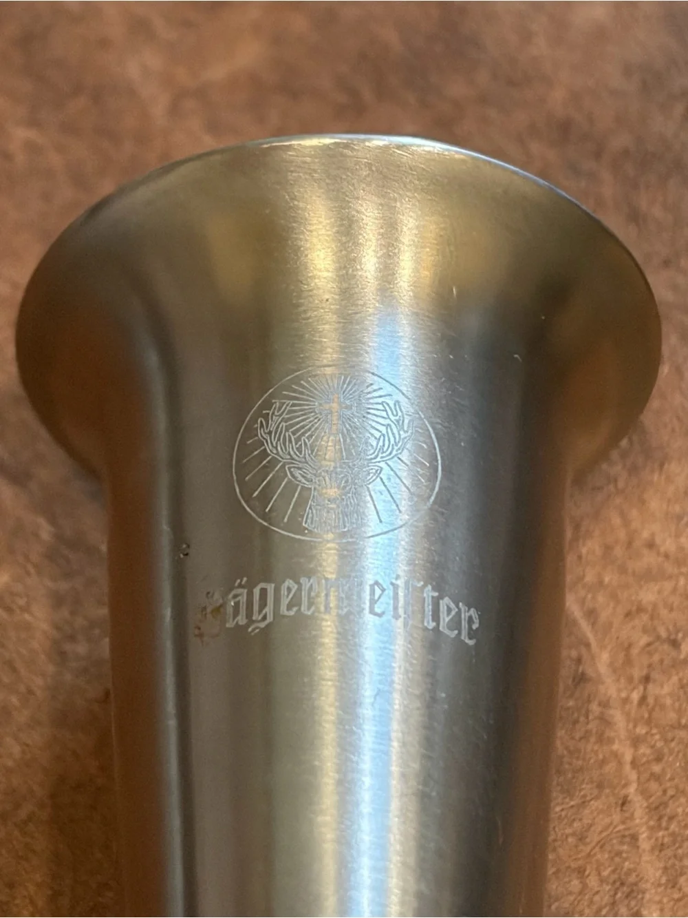 Vintage- 2 Jäegermeister Stag Deer Head Pewter/Stainless Steel Shot Glasses. 🦌